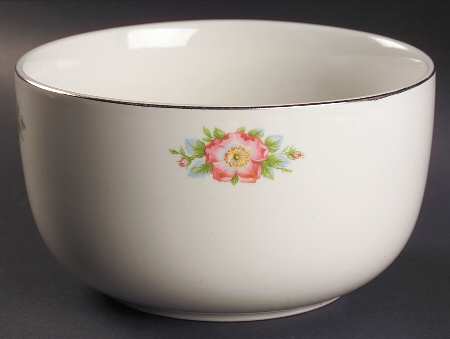 Rose White 7" Straight Sided Bowl (No Embossed Rings)