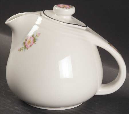 Rose White 3-4 Cup Small Sani-Grid Teapot