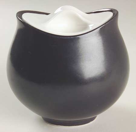 Satin Black Sugar Bowl & Lid
