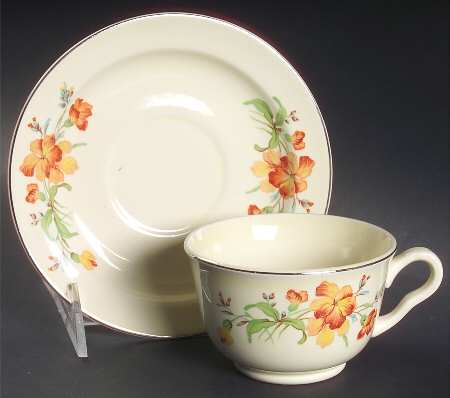 Serenade Footed Cup & Saucer Set
