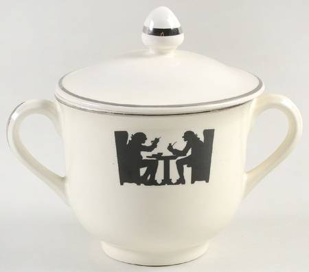 Silhouette Modern Shape Sugar Bowl & Lid