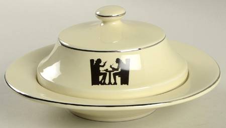 Silhouette Round Covered Butter