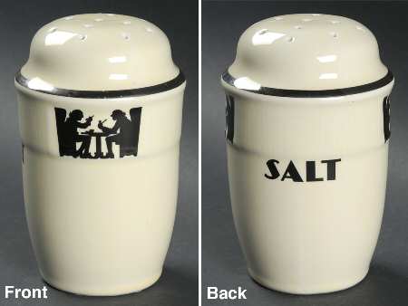 Silhouette Medallion Salt Shaker
