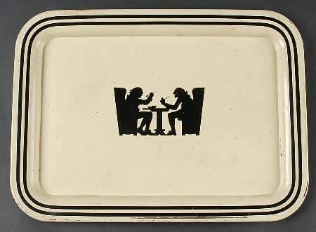 Silhouette Rectangular Metal Tray