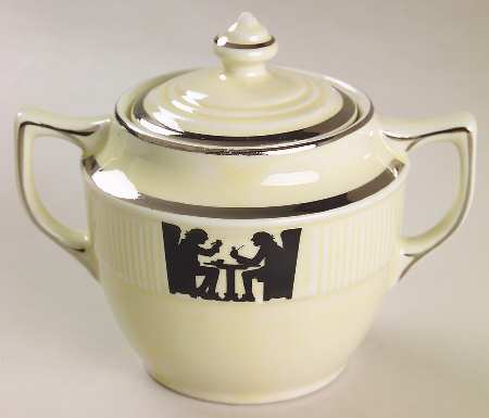 Silhouette Medallion Sugar Bowl & Lid
