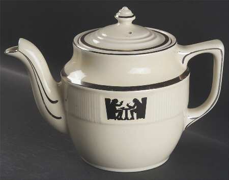 Silhouette Large 8 Cup Medallion Teapot & Lid by Hall