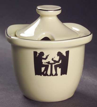 Silhouette Mustard Jar & Lid