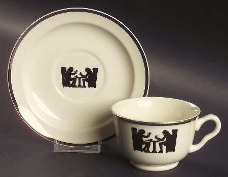 Silhouette Footed Cup & Saucer Set
