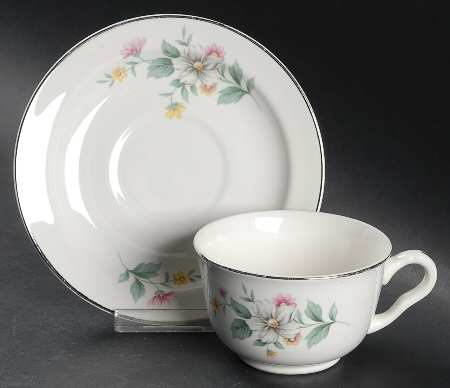 Springtime Footed Cup & Saucer Set