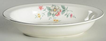 Springtime 10" Oval Vegetable Bowl