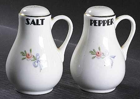 Wildfire (Gold Trim) Handled Salt & Pepper Set