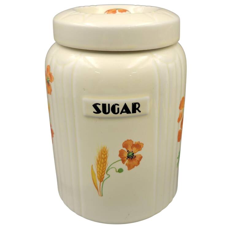 Wild Poppy Radiance Sugar Canister & Lid