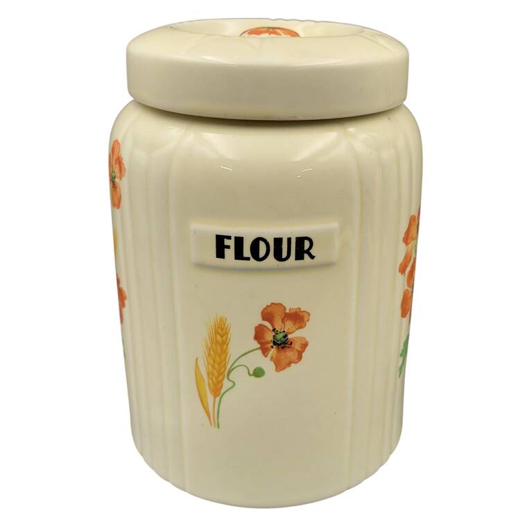 Wild Poppy Radiance Flour Canister & Lid