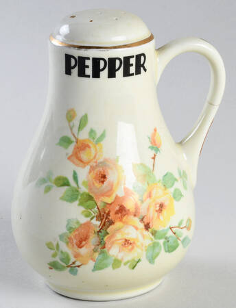 Yellow Rose Handled Pepper Shaker