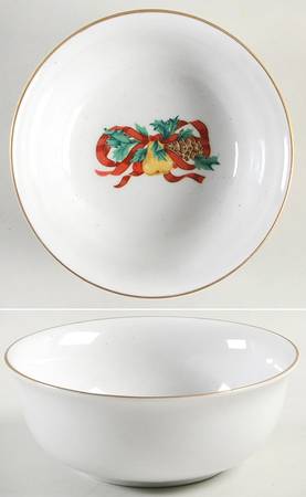 Holiday Ribbon Dip Bowl for Chip & Dip Set