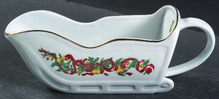 Holiday Ribbon Gravy Boat