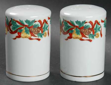 Holiday Ribbon Salt & Pepper Set