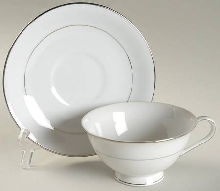 Crestline Footed Cup & Saucer Set