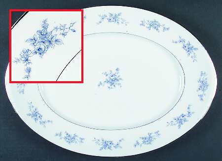 Sheffield Blue 14" Oval Serving Platter