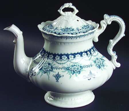 Maltese Blue Green Teapot & Lid