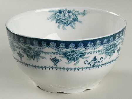 Maltese Blue Green Cranberry Bowl