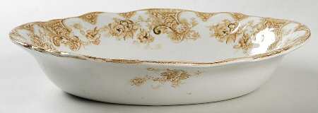 Victoria Tan 9" Oval Vegetable Bowl
