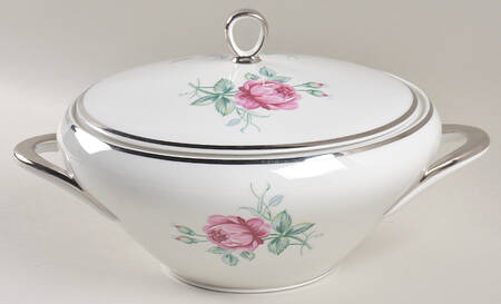 Dresden Rose Round Covered Vegetable