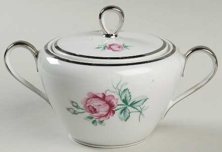 Dresden Rose Sugar Bowl & Lid