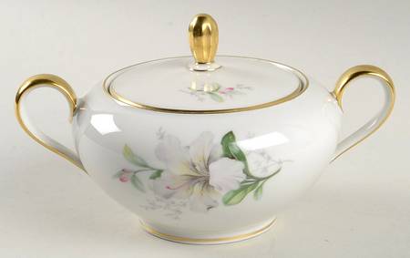 Rhododendron Sugar Bowl & Lid