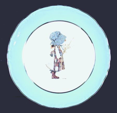 Blue Girl(Platinum) Bread & Butter Plate