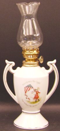 Blue Girl(Platinum) Oil Lamp & Globe