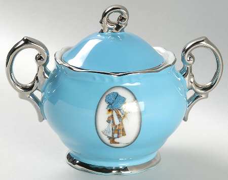 Blue Girl(Platinum) Sugar Bowl & Lid