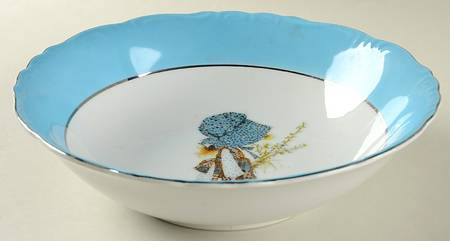 Blue Girl(Platinum) 9" Round Vegetable Bowl