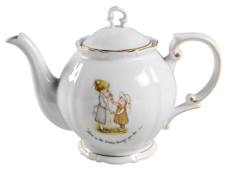 Girl with Rose Teapot & Lid