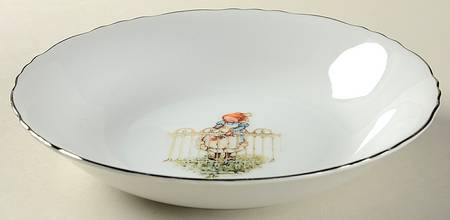 Girl with Rose Coupe Soup Bowl