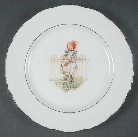 Girl with Rose Bread & Butter Plate