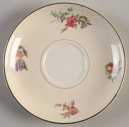 Priscilla Cream and White (Smooth) Saucer