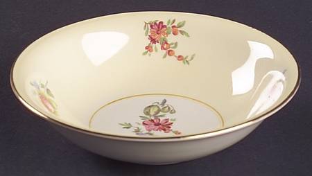 Priscilla Cream and White (Smooth) Fruit/Dessert (Sauce) Bowl