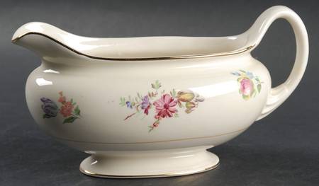 Priscilla Cream and White (Smooth) Gravy Boat