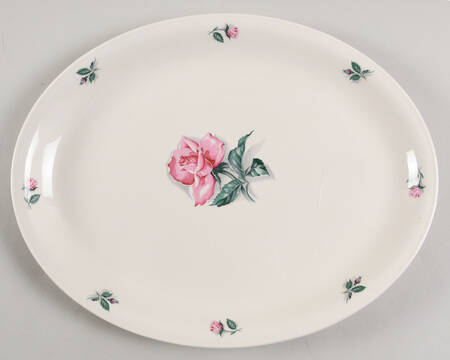 Rhythm Rose 14" Oval Serving Platter