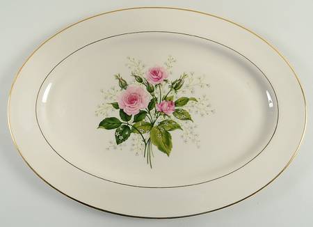 Provincial Rose 15" Oval Serving Platter