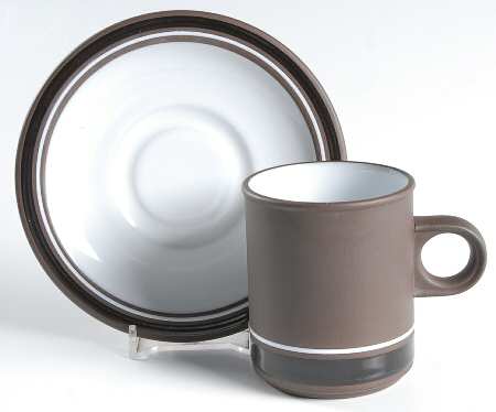 Contrast Flat Demitasse Cup & Saucer Set