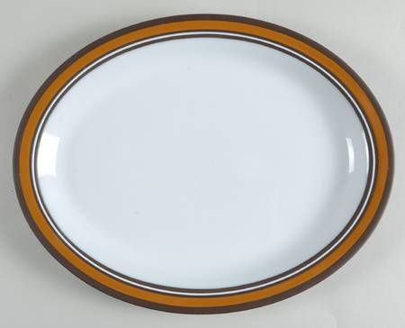 Contour Brown 13" Oval Serving Platter
