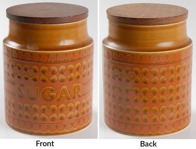 Saffron Sugar Canister & Wood Lid