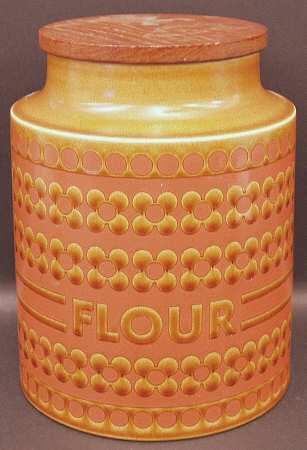 Saffron Flour Canister & Wood Lid
