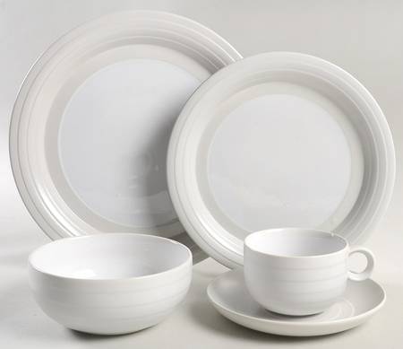 Swan Lake Grey 5 Piece Place Setting