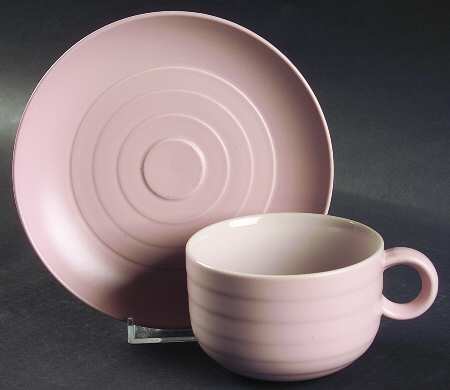 Swan Lake Pink Flat Cup & Saucer Set