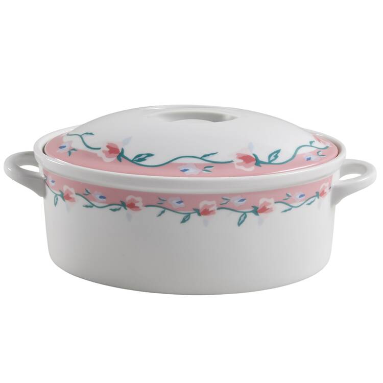 Harmony Rose Oval Covered Vegetable