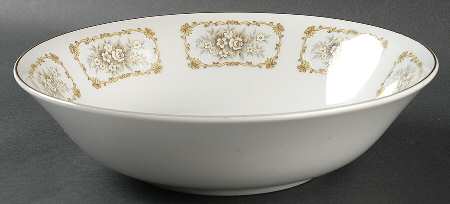 Elegance (Gold Trim) 9" Round Vegetable Bowl
