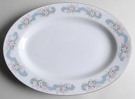 Rose Bud 12" Oval Serving Platter